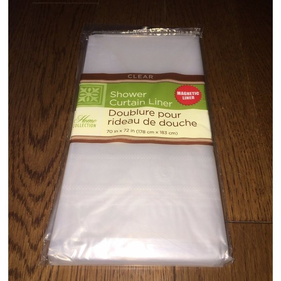 12 Clear Shower Curtain Liners Magnetic Mildew Res - Picture 3 of 12